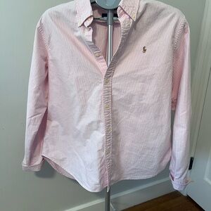 Ralph Lauren Pink Striped Button Down Shirt